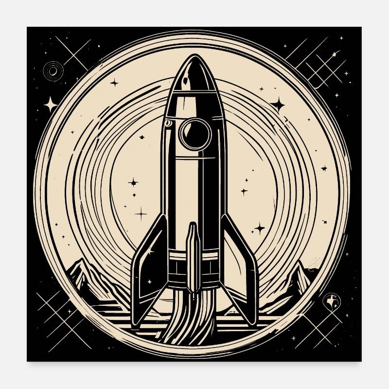 One Small Step Poster, quadratisch - Poster 60x60 cm - Weiß