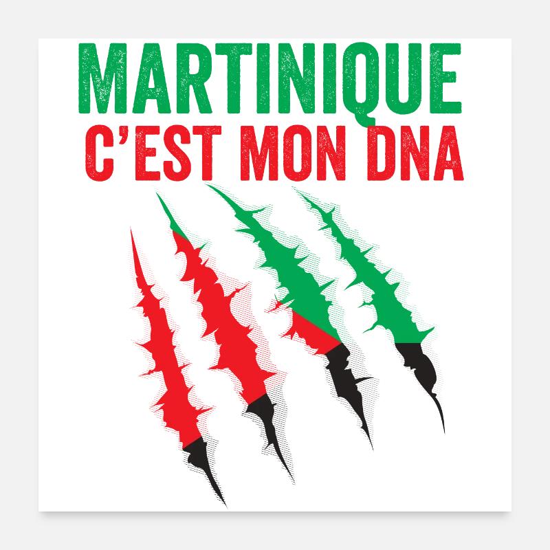 Martinique C'est Mon Dna Poster 60 x 60 cm