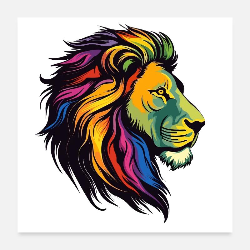 Pride Lion Poster 24" x 24" (60x60 cm)