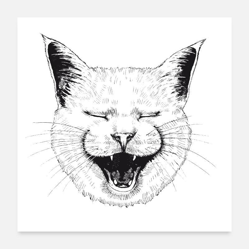 Chat qui rit Poster 60 x 60 cm