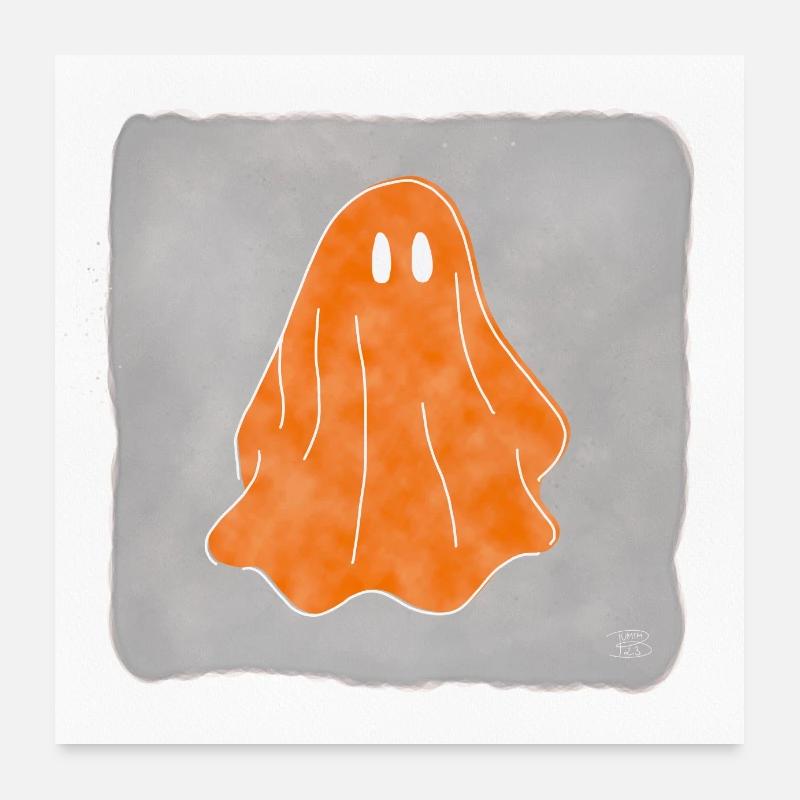 Geist, Boho Line Art Design, Serie „Halloween“ Poster 60x60 cm
