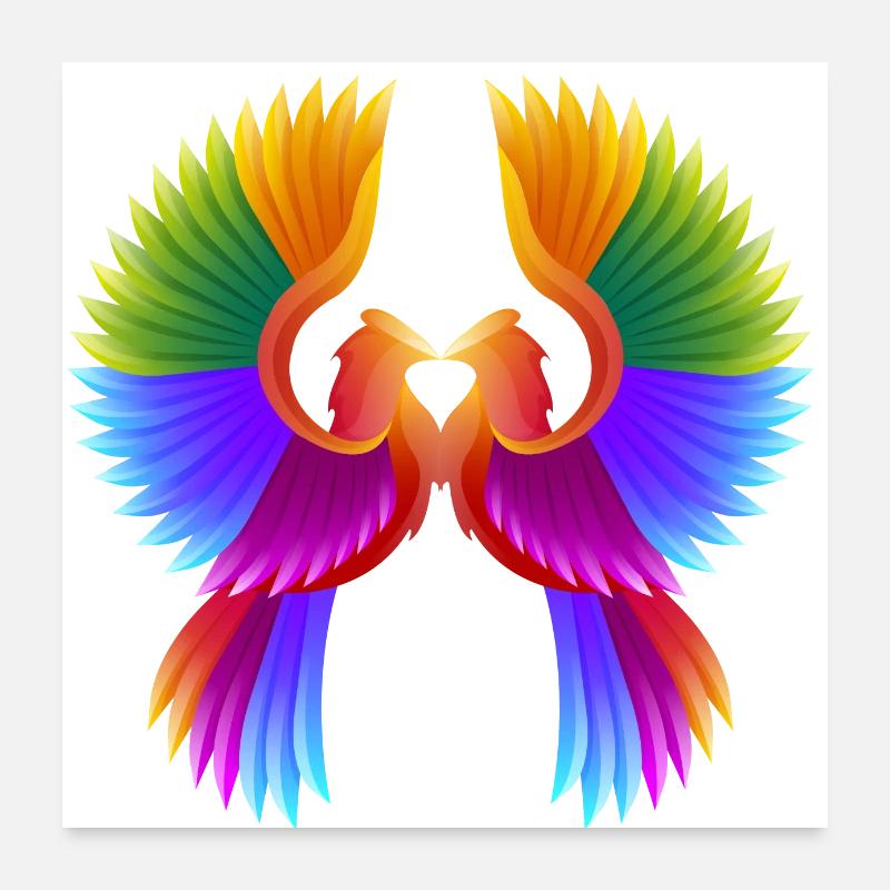 Phénix des cœurs Poster 60 x 60 cm