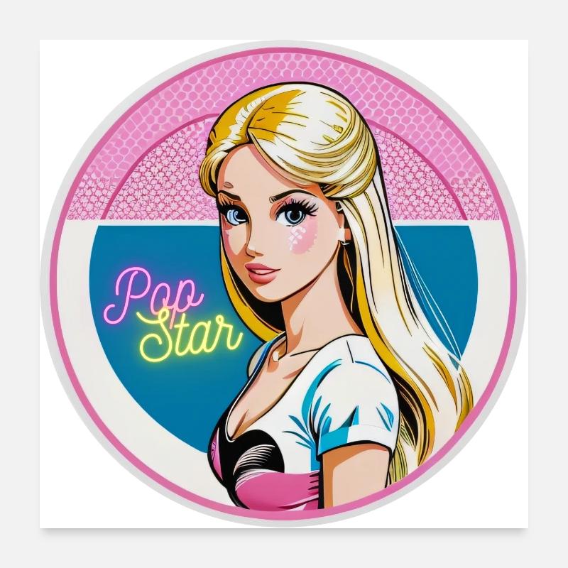 Poupée Pop Star Poster 60 x 60 cm