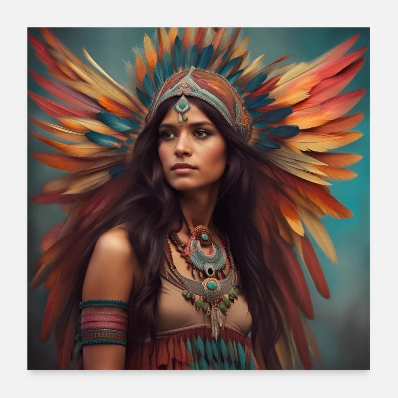 Feather of Colors 1 Poster 24" x 24" (60x60 cm)