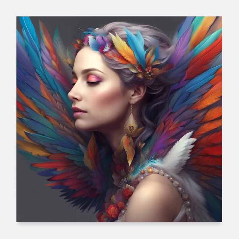 Regnbåge Elf6 Poster 60x60 cm