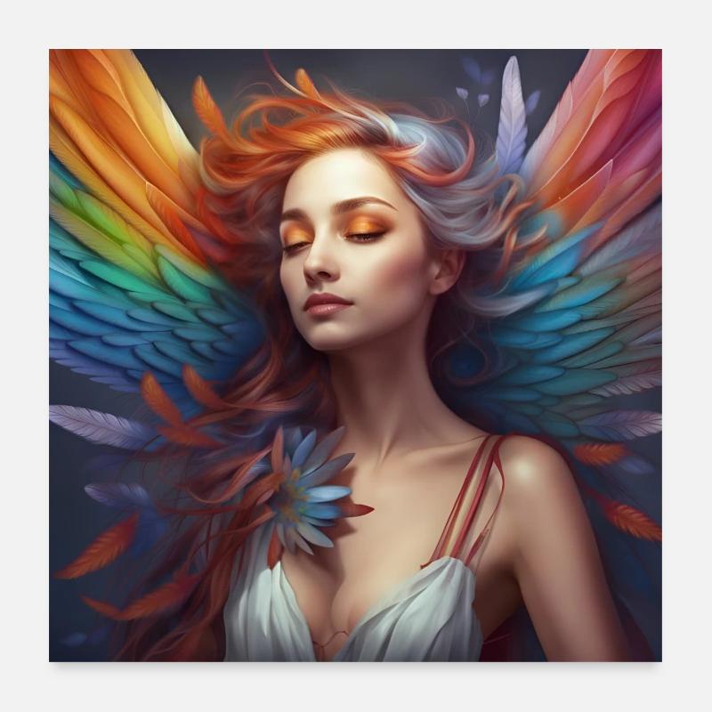 Regnbåge Elf5 Poster 60x60 cm