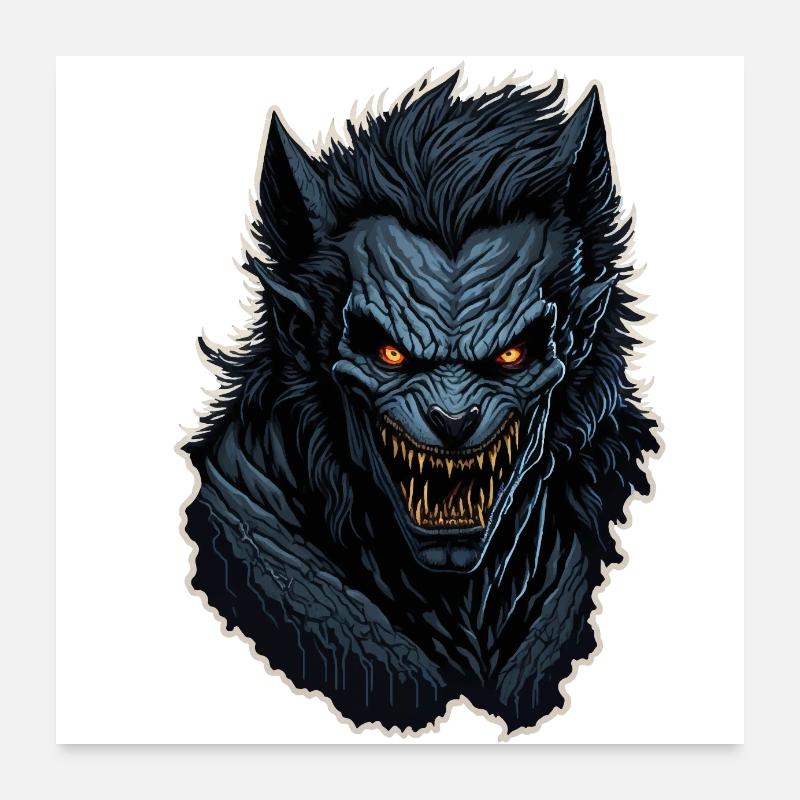 Loup-garou Poster 60 x 60 cm