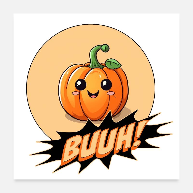 Halloween Cute Little Pumpkin Poster 60x60 cm