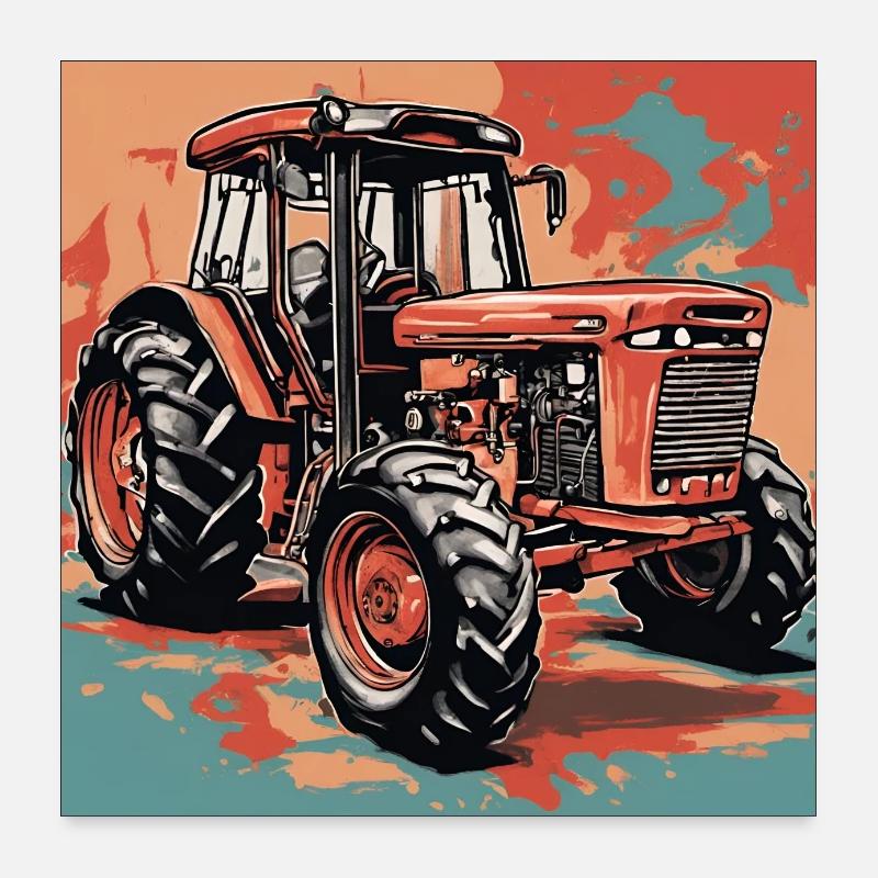 Tracteur Poster 60 x 60 cm