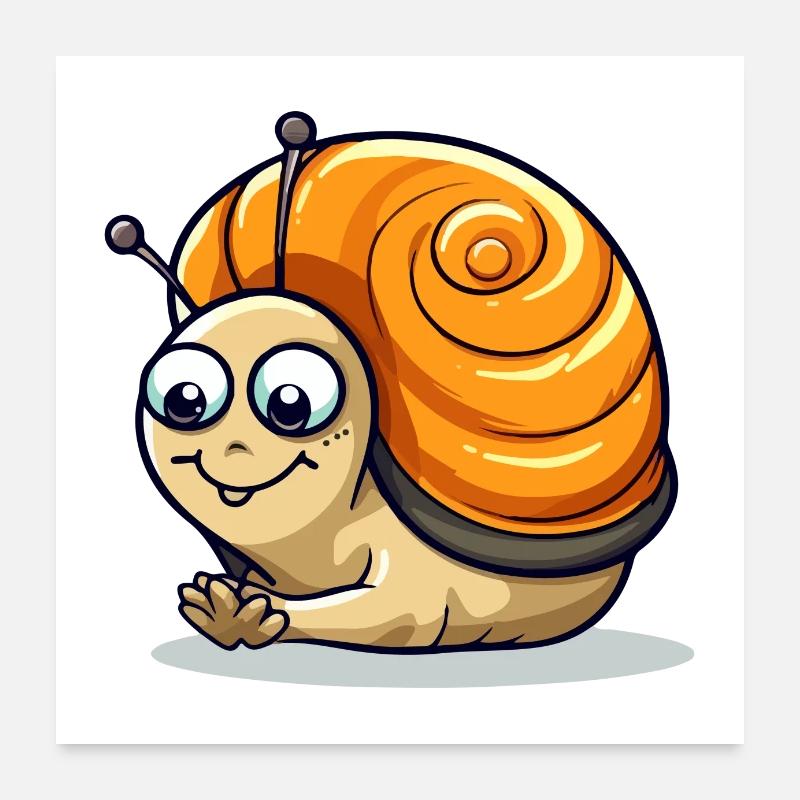 Koco die Schnecke Poster 60x60 cm