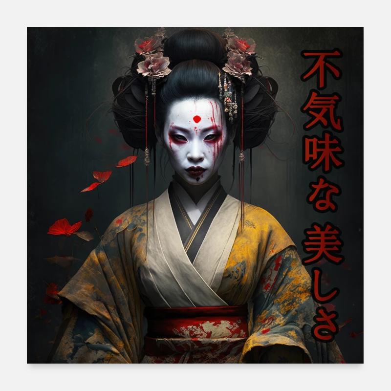 Beauté terrifiante 01 - Poster 60 x 60 cm - blanc