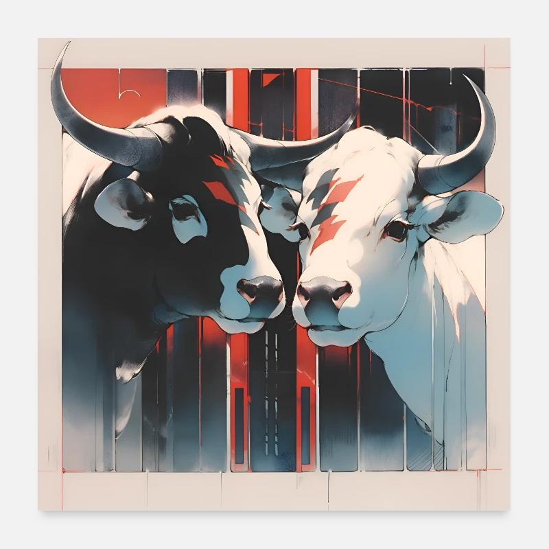 Cows Poster 24" x 24" (60x60 cm)