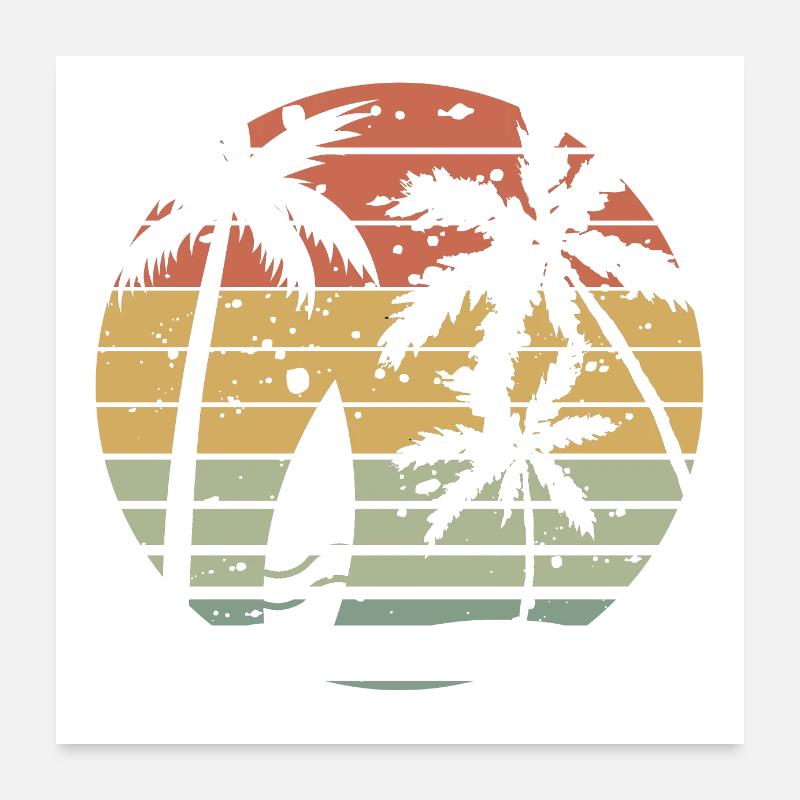 surf rétro Poster 60 x 60 cm