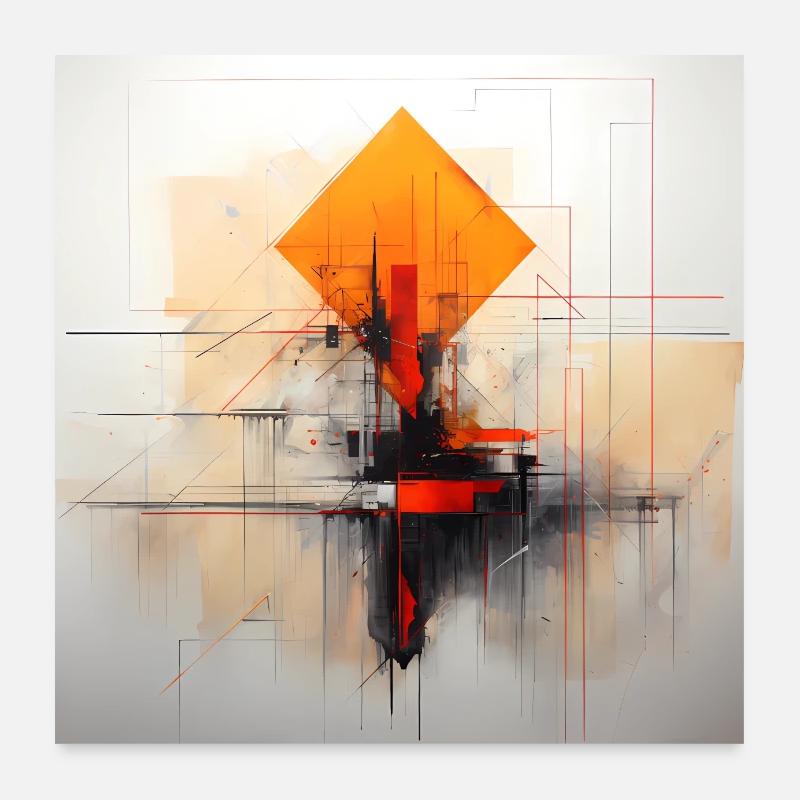Abstract geometric collection Poster 60x60 cm