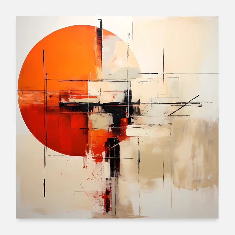 Abstract geometric collection Poster 60x60 cm