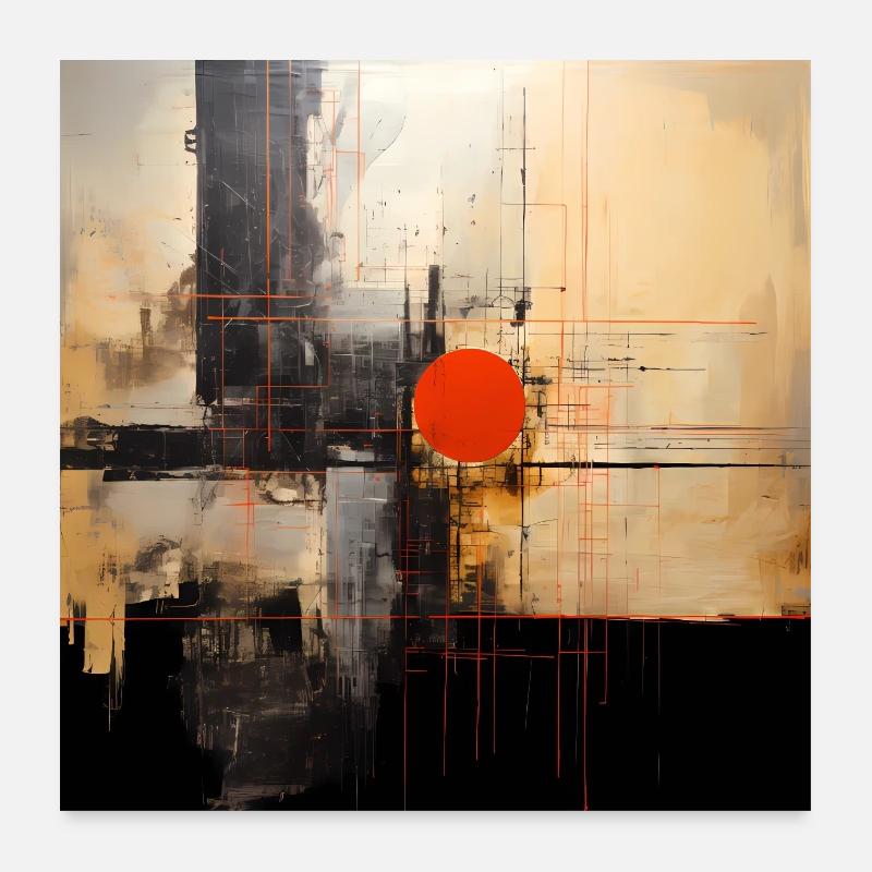 Abstract geometric collection Poster 60x60 cm