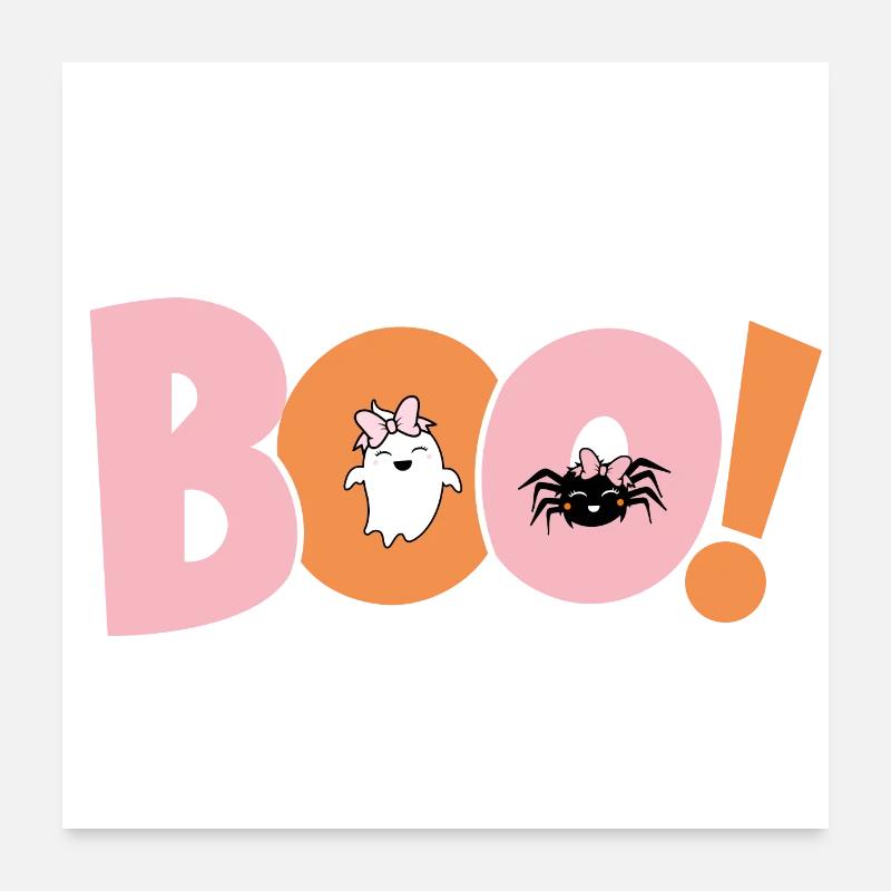 Fabboolous - Cute Halloween design with spirit Poster 24" x 24" (60x60 cm)
