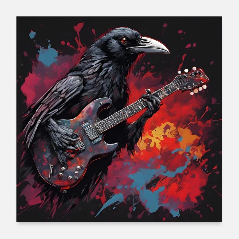 The Raven Guitarist Poster 24" x 24" (60x60 cm)