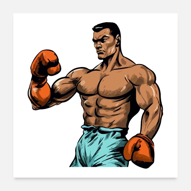 Mike le boxeur Poster 60 x 60 cm