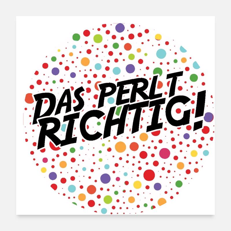 perlt2 - Poster 60x60 cm - Weiß