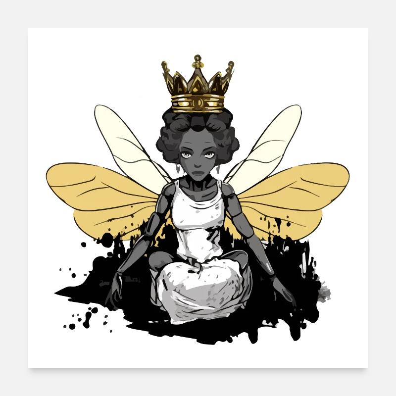Bee's Queen Bee Poster 24" x 24" (60x60 cm)