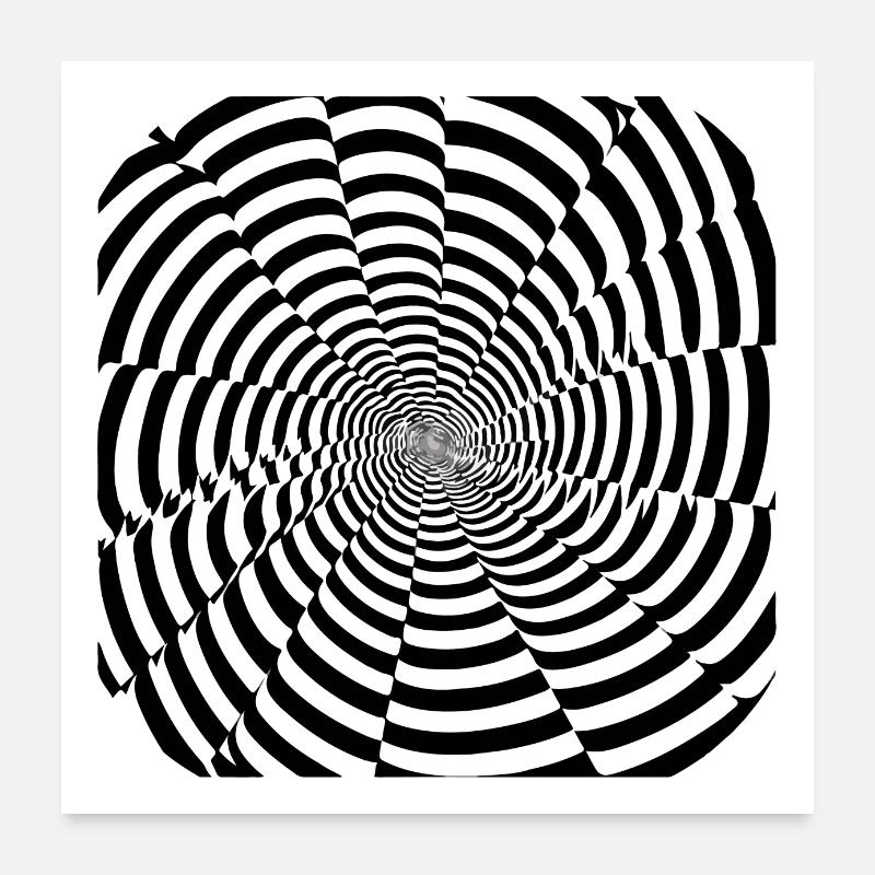 Spirale d'illusion Poster 60 x 60 cm