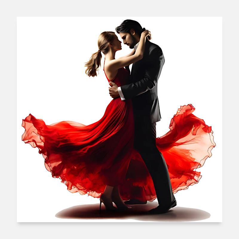 The Paso Doble is a passionate dance Poster 24" x 24" (60x60 cm)
