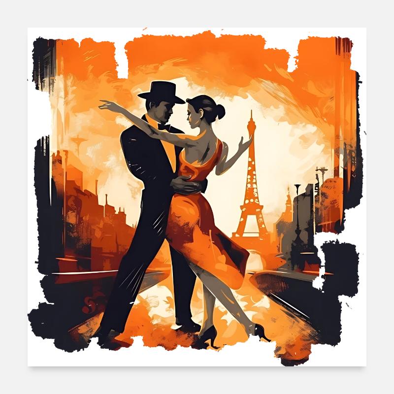 Dans le tango, il n’y a pas de séquence fixe de pas Poster 60 x 60 cm