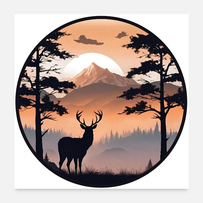 Die Natur ruft Poster 60x60 cm