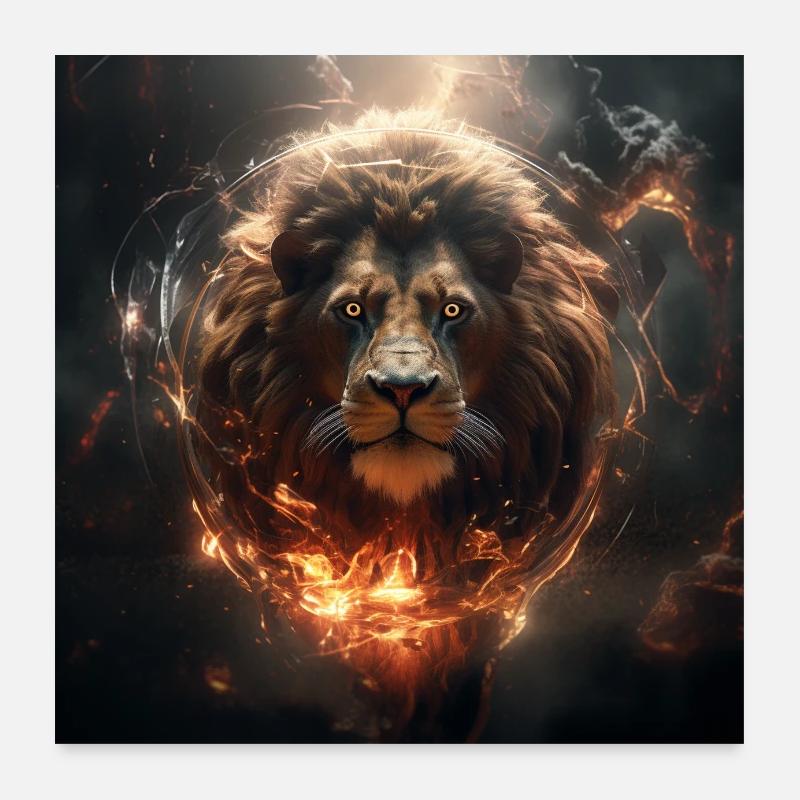 Hypnotik Lion Poster 60 x 60 cm