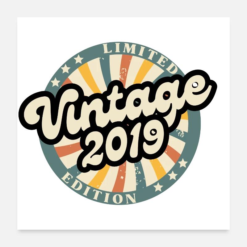 Limitierte Vintage-Edition 2019 Poster 60x60 cm