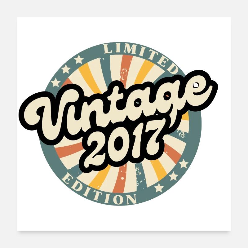 Limitierte Vintage-Edition 2017 Poster 60x60 cm