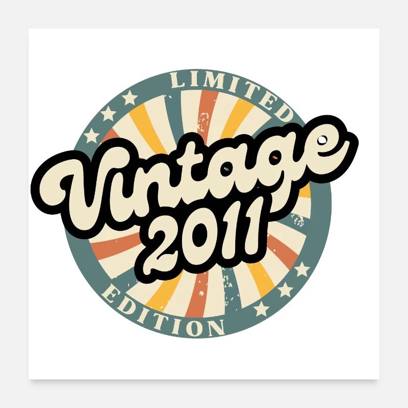 Limitierte Vintage-Edition 2011 Poster 60x60 cm