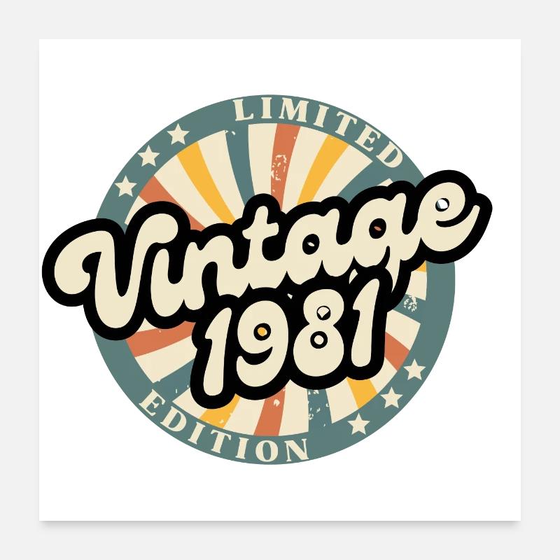 Limited vintage edition 1981 Poster 24" x 24" (60x60 cm)