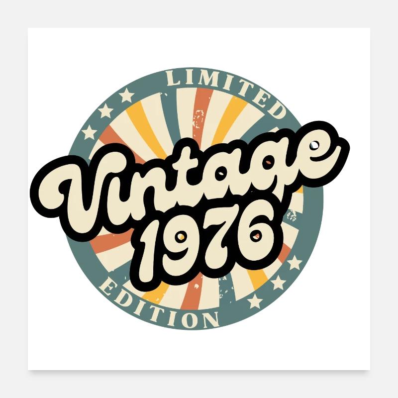 Limited vintage edition 1976 Poster 24" x 24" (60x60 cm)