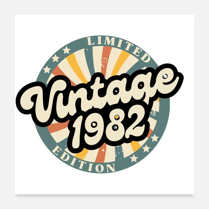 Limited edition vintage 1982 Poster 60 x 60 cm