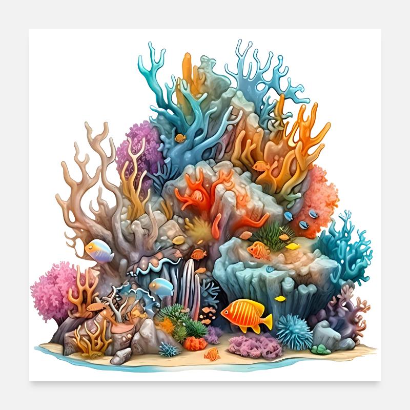 Das Great Barrier Reef, ein Naturwunder Poster 60x60 cm