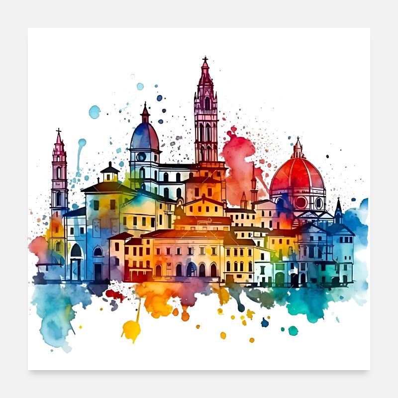 Florenz, eine einzigartigen Stadt Poster 60x60 cm