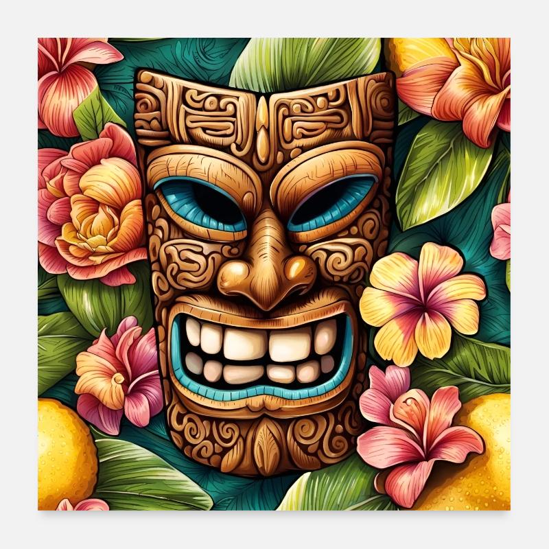 Tiki Aloha Poster 60x60 cm
