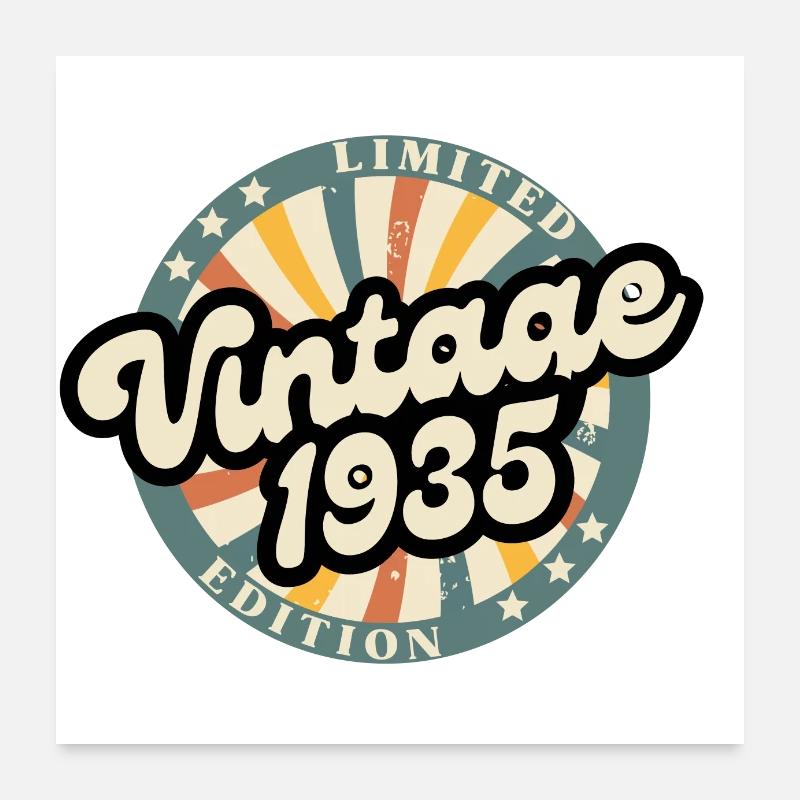 Limited vintage edition 1935 Poster 24" x 24" (60x60 cm)