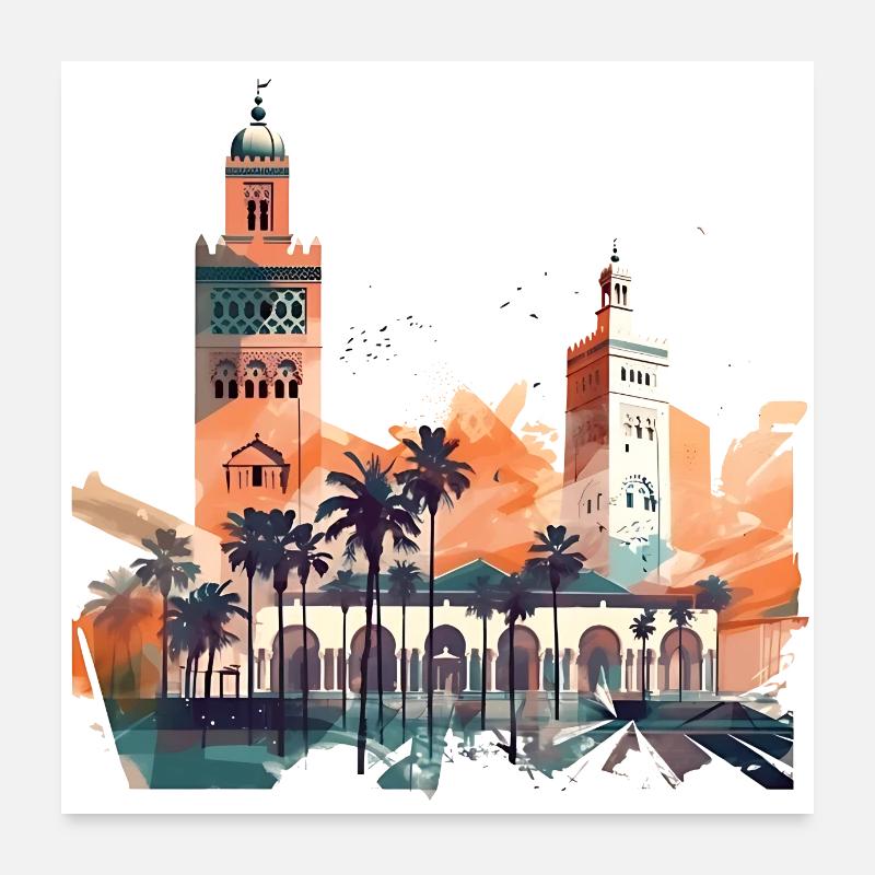 Marrakech a une histoire Poster 60 x 60 cm