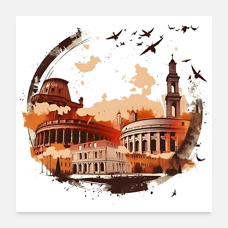 Rom hat eine lange Geschichte Poster 60x60 cm