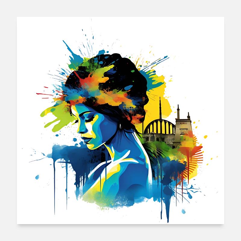 Le carnaval de Rio de Janeiro est coloré Poster 60 x 60 cm