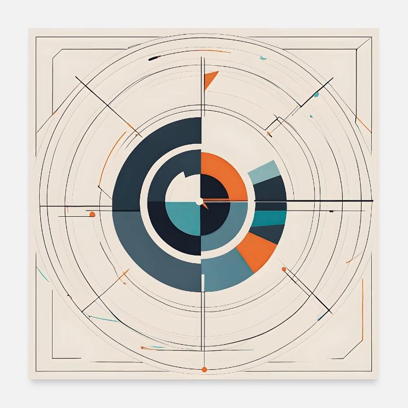 Déformation temporelle des planètes Poster 60 x 60 cm