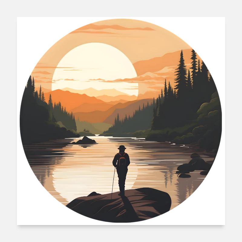A sunset in Canada Poster 24" x 24" (60x60 cm)