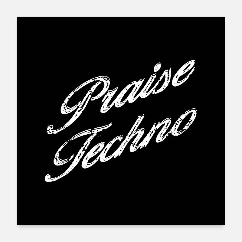 Éloge Techno Vintage Hard Dark Acid Poster 60 x 60 cm