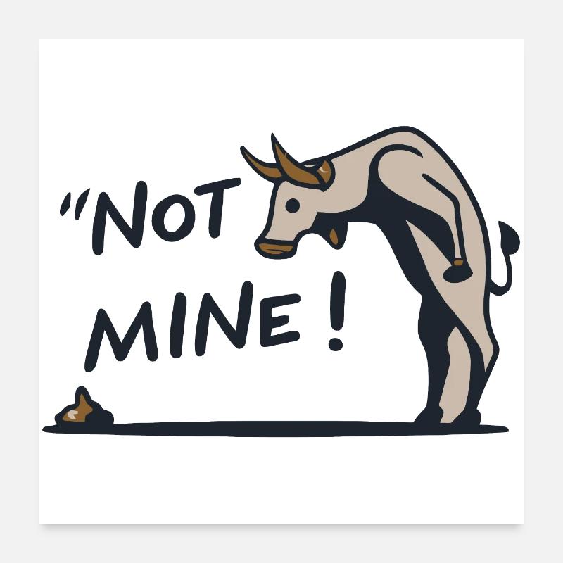 Pas le mien! - Poster 60 x 60 cm - blanc