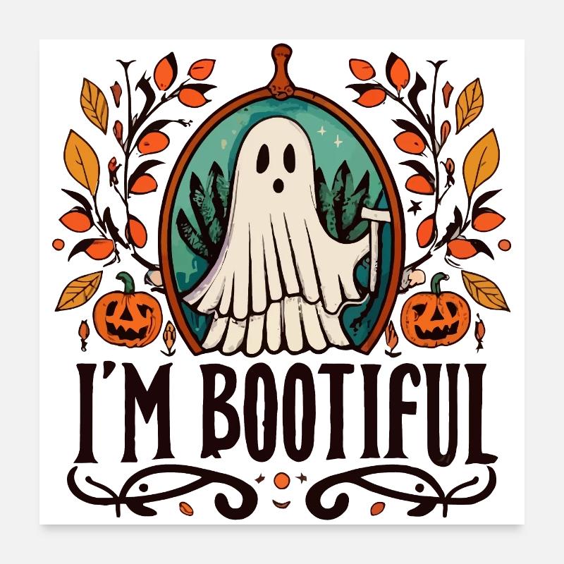 Kürbisgeist mit Selbstbewusstsein Poster 60x60 cm