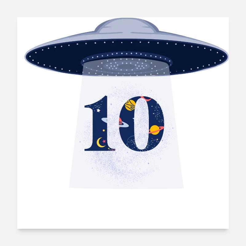 10. Jahrestag des UFO-Angriffs Poster 60x60 cm