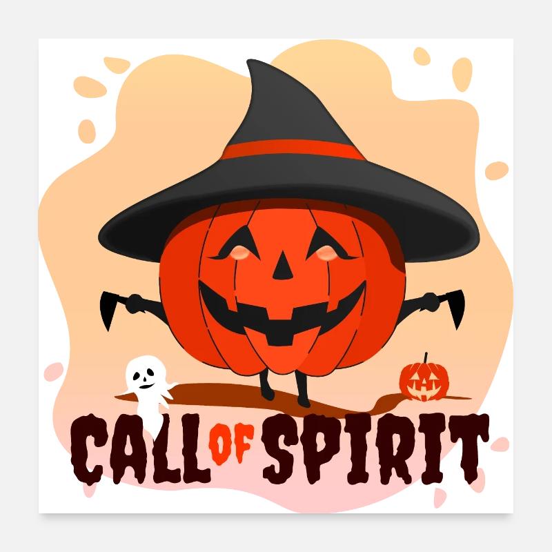 Halloween Ruf des Geistes Poster 60x60 cm